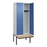 thumbnail of C+P Spind Classic PLUS, Bank, 2 Abteile, 2120x800x815mm, 7035/5023