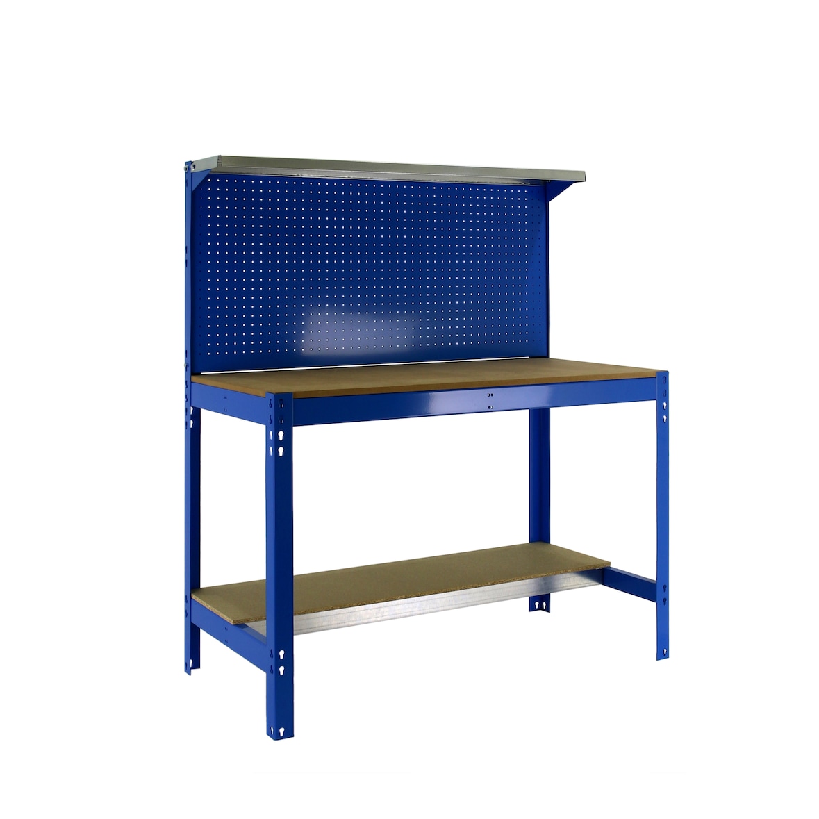 Werkbank SIMONWORK BT3 in BLAU/HOLZ 1445x910x610 mm (Höhe x Länge x Breite)