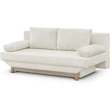 thumbnail of Banquette convertible 3 places TEIJO - Tissu bouclette beige - Coffre de rangement - L187 x P91x H82 cm AUCUNE