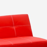 thumbnail of Divano letto pronto letto 3 posti in similpelle economico Topazio - Rosso-DI1706PUR