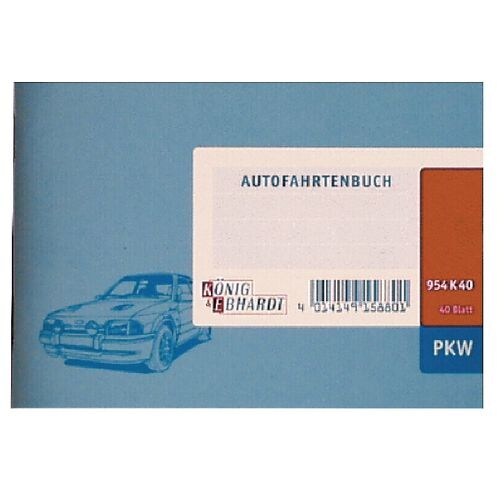 König & Ebhardt Fahrtenbuch 954K40 Hellblau 14,8 x 10,5 cm 40 Blatt