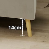 thumbnail of Polsterbett 140x200 cm aus hochwertigem Hollandaline, stabiles Bettgestell mit Rippenkonstruktion und modernem Design, Beige