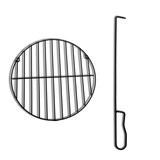 thumbnail of Stufa camino focolare riscaldamento da esterno HWC-K90 acciaio 124x43cm nero