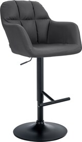 thumbnail of Barhocker TUBEL - Kunstleder Schwarz 57x59x97 cm Schwarz | Barstuhl Höhenverstellbar Mit Lehne Drehbar Tresenhocker Tresenstuhl Kneipenhocker