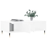 thumbnail of Table basse blanc 104x60x35 cm bois d'ingénierie Modèle Ombre Luxe Prime