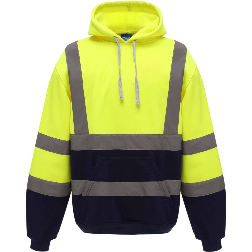 Sweat shirt à capuche haute visibilité femme  catégorie 3 jaune|marine T.L Yoko