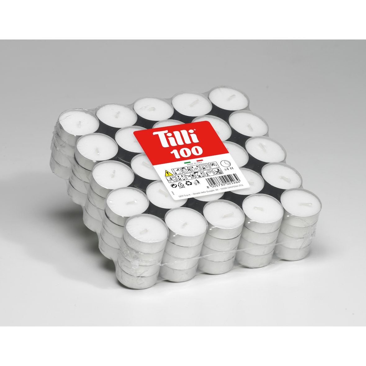 21893 - Petali - Pack 100 Velas 4 Horas - 8 unidades