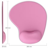 thumbnail of CSL Mauspad mit Gelkissen & Handgelenkauflage, Komfort Office Mousepad, dunkelrosa
