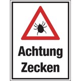 thumbnail of Hinweisschild, Achtung Zecken - 300 x 400 x 2 mm Aluverbund