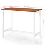 thumbnail of Helloshop26 - Table haute mange debout bar bistrot  bois massif 108 cm 0902080/2