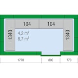thumbnail of KBS Tiefkühlzelle 3340x1740x2380 mm Bodenunterbelüftungsplatten Stahlblech weiß