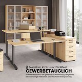 thumbnail of bümö Schreibtisch Schrank abschließbar, Schubladenschrank Holz in weiß, Container mit Schubladen - Schubladen Schrank Büro, Schreibtisch Container