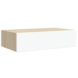 thumbnail of vidaXL Wandmontiertes Schubladenregal Eiche und Weiß 40 x 23,5 x 10 cm MDF