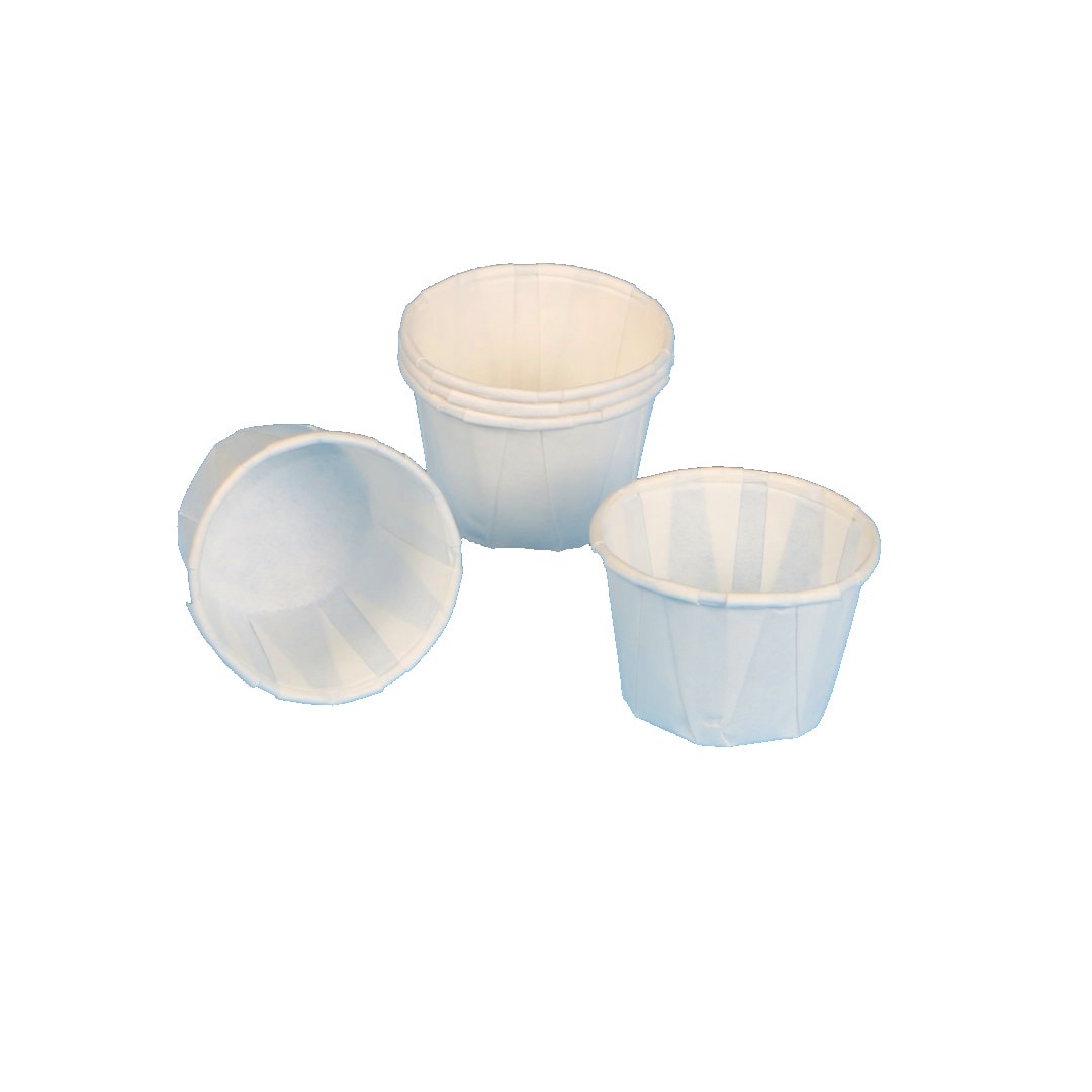 5000 Bio Dressingbecher Saucen Dip Cups 50ml Papier weiß