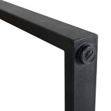 thumbnail of Bolero Industrie-Stehtisch aus Stahl und Akazie, 1800 x 900 mm