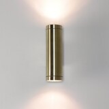 thumbnail of Licht-Erlebnisse Glanzvoller Wandspot Up Down aus Messing IP64 GU10 Außen Strahler Haus Terrasse Garten, LI2/1/0286