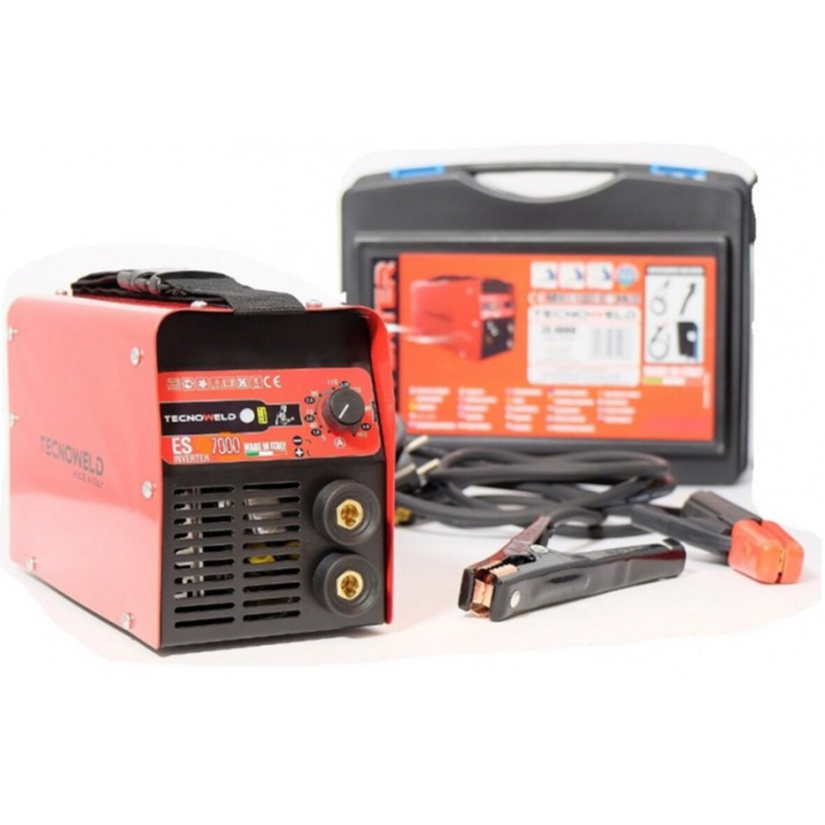 180 A inverter MMA lasapparaat Roestvrij staal Gietijzer 1,6 tot 5 mm TECNOWELD koffer