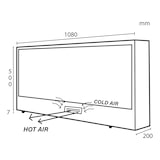 thumbnail of Sined CAMINETTO ISPICA Lareira eléctrica de encastrar com 1,08 metros de comprimento, 1500W, Preto