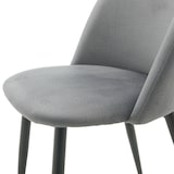 thumbnail of METRO PROFESSIONAL Chaise de restaurant rembourrée EVA II set de 2, acier/polyester, gris/noir