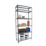 thumbnail of SimonRack Metallregal, 2500x1200x300 mm, 6 Ebenen, Metallboden, 200 kg Biegepunkt, Anthrazit/Weiss - Simonclick