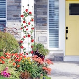 thumbnail of Relaxdays Rankgitter Metall, halbrund, zum Stecken, Rankhilfe für Kletterpflanzen, Spalier Garten, 180 cm hoch, schwarz