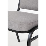 thumbnail of Bolero banketstoelen met vierkante rugleuning, grijs, 4 stuks
