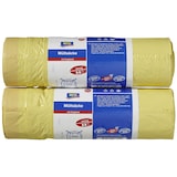 thumbnail of aro Sacchetti per rifiuti, HDPE/LDPE, 40 µm, 70 x 110 cm, 120 L, giallo, 2 rotoli x 25 unità (50 unità)