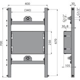 thumbnail of Alcadrain A117PB Montagerahmen für Unterputzarmatur in Gipskarton Konstruktion