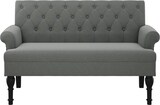 thumbnail of vidaXL Sitzbank mit Rückenlehne Dunkelgrau 120x62x75,5 cm Stoff