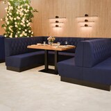 thumbnail of Gastro Sitzbank Amsterdam | 100 cm breit | Samtstoff in Blau | Diamant | Dinerbank