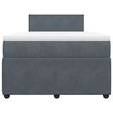 thumbnail of vidaXL Boxspringbett mit Matratze Dunkelgrau 120x190 cm Samt