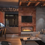 thumbnail of Camino a bioetanolo da parete incasso bifacciale 2 lati  LEUCA120 L120 x H50 x P25