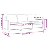 thumbnail of vidaXL Driezitsbank 180 cm stof zwart