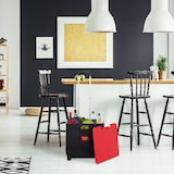 thumbnail of Relaxdays Einkaufstrolley, Klapptrolley mit Rollen & Deckel, Teleskopgriff, bis 35 kg, faltbarer Trolley, rot/schwarz