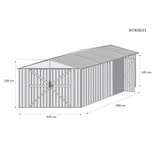 thumbnail of Box garage auto lamiera capanno in Acciaio Zincato 360x600cm x h2.32m - 346KG - 21,6mq - BIANCO