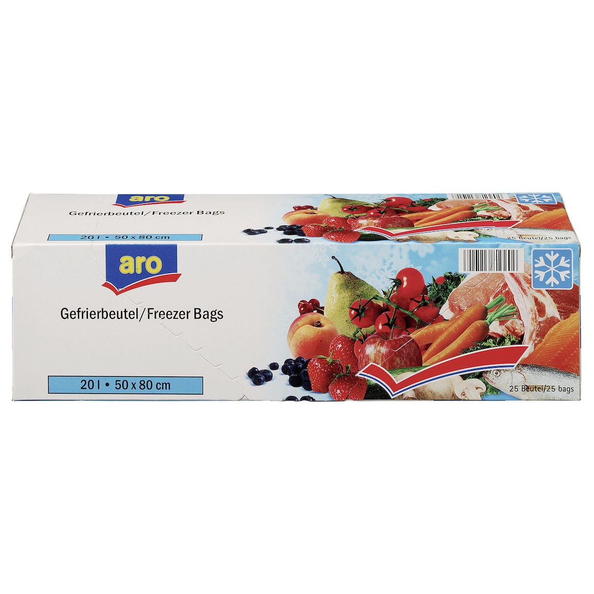 aro Gefrierbeutel, 50 x 80 cm, 20 L, 25 Stück