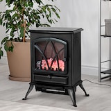 thumbnail of HOMCOM Chimenea Eléctrica Móvil tipo Estufa de Pie con Efecto de Leña Ardiendo Calefactor 1000W/2000W 45x28,5x54cm Color Negro