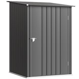 thumbnail of Cobertizo de jardín 0,92 m² 100x103x160 cm caseta de jardín metálica con 1 puerta y cerradura para almacenamiento de herramientas gris oscuro