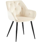 thumbnail of Sedia visitatore Cassis Velvet Velluto/crema