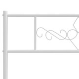 thumbnail of vidaXL Bedframe met hoofd- en voeteneinde metaal wit 140x200 cm