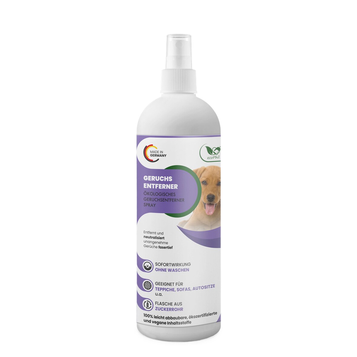 ecoPhil Geruchsentferner Spray mit Sofortwirkung, 500 ml