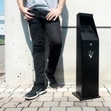 thumbnail of Danieli Store | Cenicero de pie para exterior negro con cerradura | 5 L
