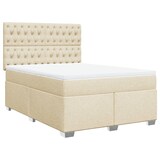 thumbnail of vidaXL Boxspringbett mit Matratze Creme 160x200 cm Stoff