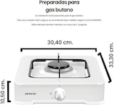 thumbnail of INFINITON Placa de Gás Portatil GGP-1W, 1 Zona, Ancho 30 cm, Apoyo antideslizante, Blanco