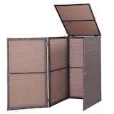 thumbnail of Casaria Mülltonnenbox Rattan Braun