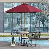 thumbnail of Outsunny Ombrellone da Giardino in Legno con Tettuccio Antivento Rosso