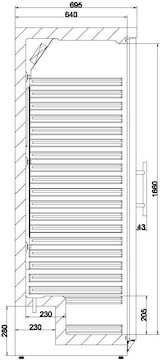 thumbnail of Kühlschrank FOSSA | 1x abschließbare Glastür + LED | 570 Liter, HxBxT 189,5x77,7x69,5cm | +2/+8°C | Weiß + CHEFGASTRO Geschirrtuch