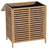 thumbnail of Panier à Linge en Bambou avec sac à linge en tissu Noir amovible H 60 cm