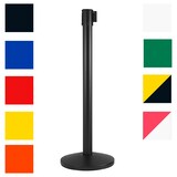 thumbnail of Colonnina Tendinastro Segnapercorso Nere | Paletti Distanziatori con nastro verde da 3mt