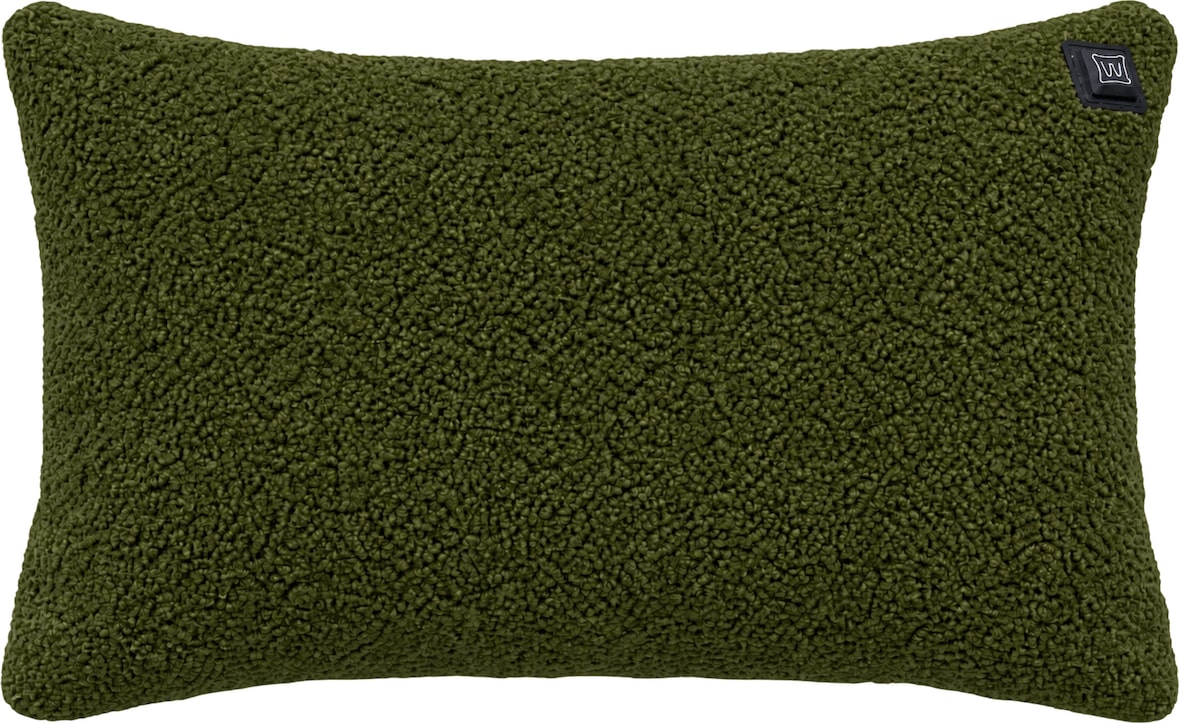 Kabelloses Heizkissen mit Akku (10.000mAh) - Teddy-Boucle Grün - Wärmekissen 50x30cm inkl. 2,5m USB-Kabel